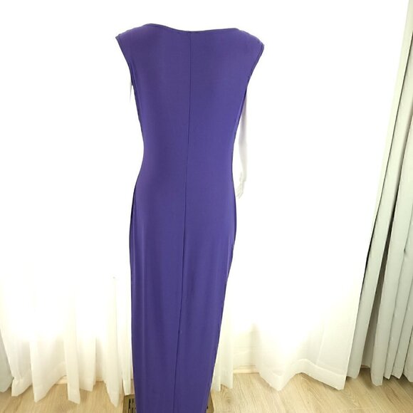Tiana B Purple Floor Length Spandex Dress Size 6 - Picture 7 of 13